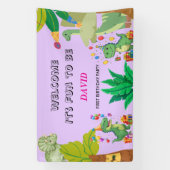 1st Birthday Dinosaur Minimal baby boy Spandoek (Verticaal)