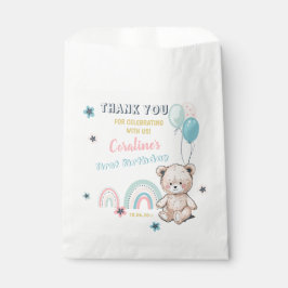 1st Birthday Favor Tassen zijn voorzien van een sc Bedankzakje