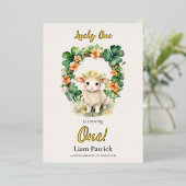 1st Birthday Foil Invitation St. Patrick's Card Folie Uitnodiging (Staand Voorkant)