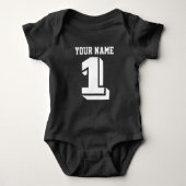 1St Birthday football jersey number baby body suit Romper (Voorkant)