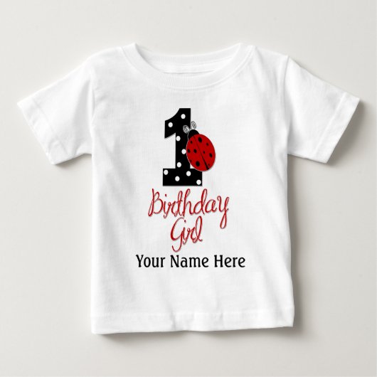 1st Birthday Girl - Lady Bug - 1 - Ladybug (Voorkant)