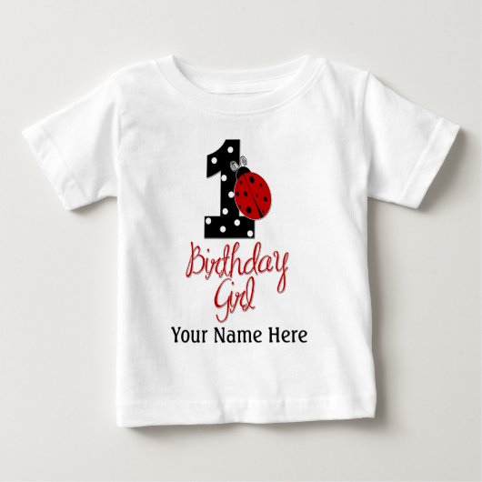 1st Birthday Girl - Lady Bug - 1 - Ladybug (Voorkant)