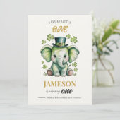 1st Birthday Invitation | Lucky St. Patrick's Day Kaart (Staand voorkant)