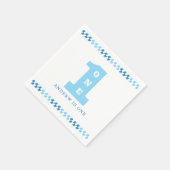 1st Birthday Party Boys Blue One Servet (Hoek)