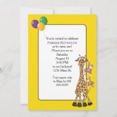 1st Birthday Party Wildlife Animal Babies Kaart (Achterkant)