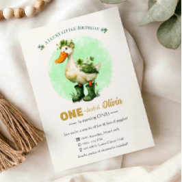 1st Birthday St. Patrick's Day Invitation Card Kaart