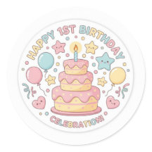 1st birthday sticker