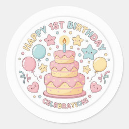 1st birthday sticker