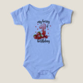 1st Birthday Tri-Blend Infant One Piece Bodysuit (Design voorkant)