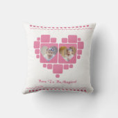 1st Birthday Unicorn Pink Little Girl  Kussen (Achterkant)
