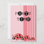 1st Birthday voeg foto ladybugs rood roze toe Kaart (Achterkant)