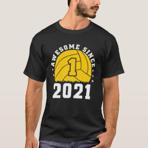 1St Birthday Volleyball Player 1 jaar Oude Vintage T-shirt