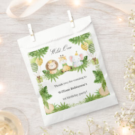 1st Birthday Wild One Safari Animals Favour Bag Bedankzakje