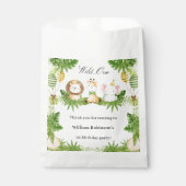 1st Birthday Wild One Safari Animals Favour Bag Bedankzakje (Voorkant)