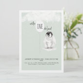 1st Birthday Winter Wonderland Birthday Party Kaart (Staand voorkant)