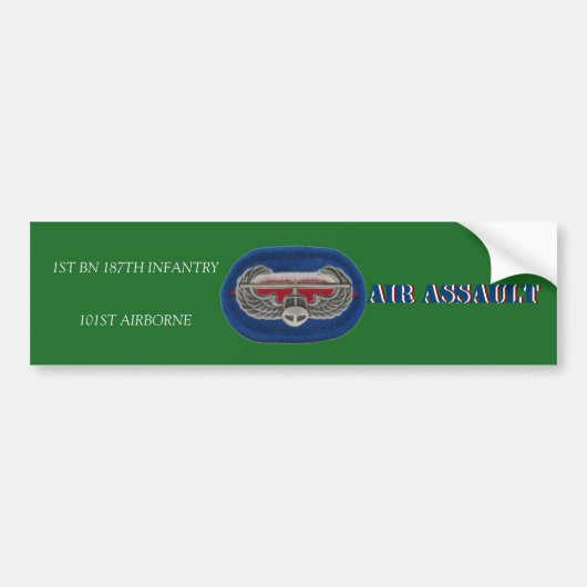 1ST BN 187th INFANTRY 101ST ABN BUMPERSTICKER (Voorkant)