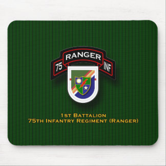 1st Bn, 75e infanterie - Rangers flash & scroll Muismat