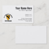 1st Cav Vet - College Style Visitekaartje (Voorkant / Achterkant)