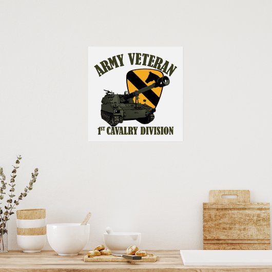 1st Cav Vet - M109 Howitzer Poster (Keuken)