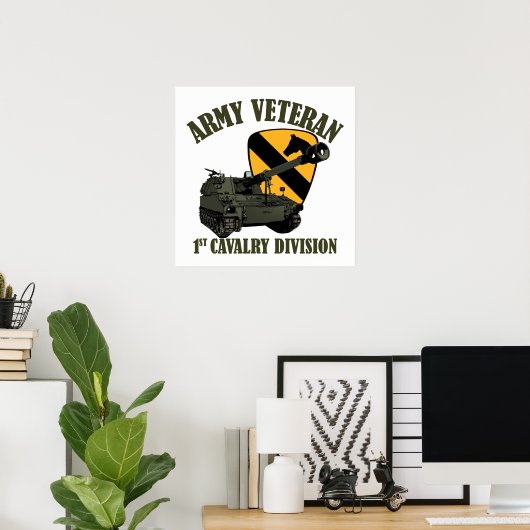 1st Cav Vet - M109 Howitzer Poster (Thuiskantoor)