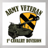 1st Cav Vet - M109 Howitzer Poster (Voorkant)