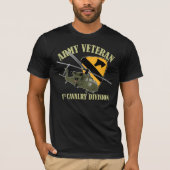 1st Cav Vet - UH60 Blackhawk T-shirt (Voorkant)