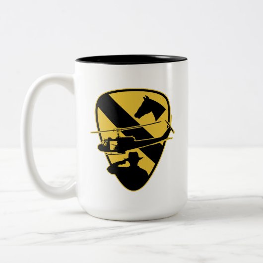1st Cavalry Division / AIR CAV Tweekleurige Koffiemok (Links)