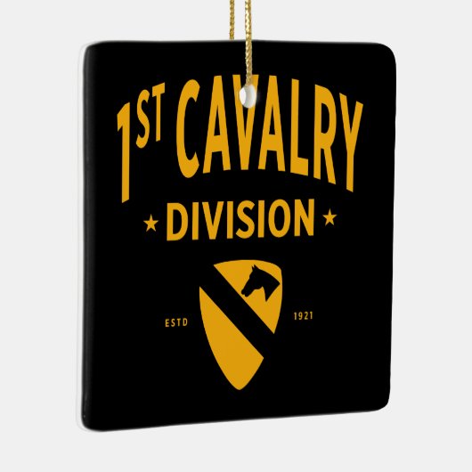 1st Cavalry Division - Eerste Team Verenigde State Keramisch Ornament (Rechts)