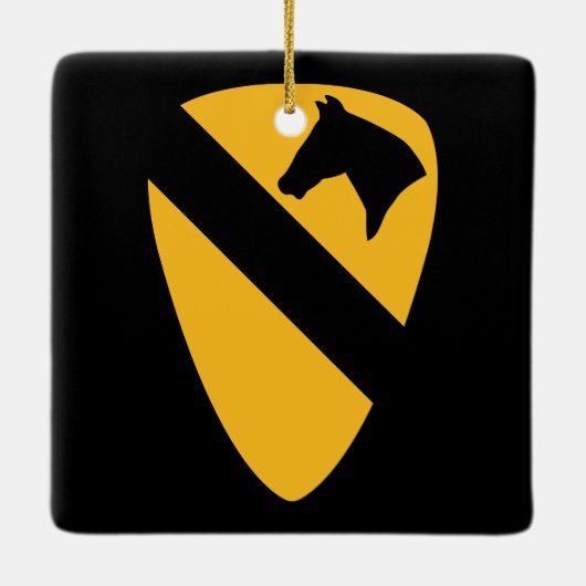 1st Cavalry Division - Eerste Team Verenigde State Keramisch Ornament (Achterkant)