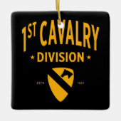 1st Cavalry Division - Eerste Team Verenigde State Keramisch Ornament (Voorkant)