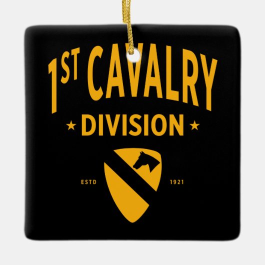 1st Cavalry Division - Eerste Team Verenigde State Keramisch Ornament (Voorkant)