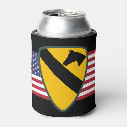 1st Cavalry Division Patch Verenigde Staten Blikjeskoeler (Blikje Voorkant)