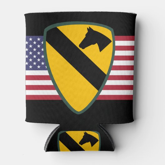 1st Cavalry Division Patch Verenigde Staten Blikjeskoeler (Voorkant)