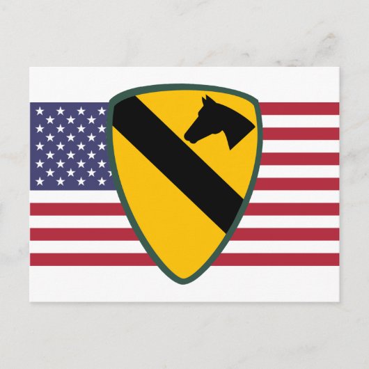 1st Cavalry Division Patch Verenigde Staten Briefkaart (Voorkant)