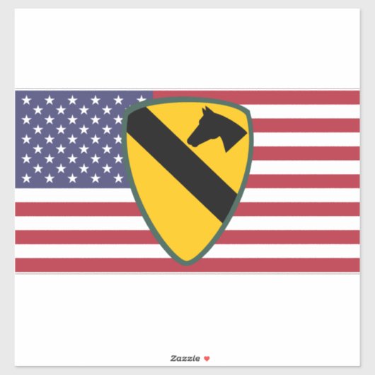 1st Cavalry Division Patch Verenigde Staten Sticker (Vel)