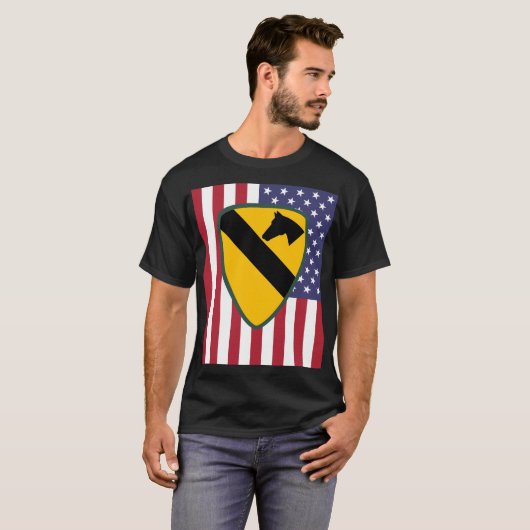 1st Cavalry Division Patch Verenigde Staten T-shirt (Voorkant volledig)