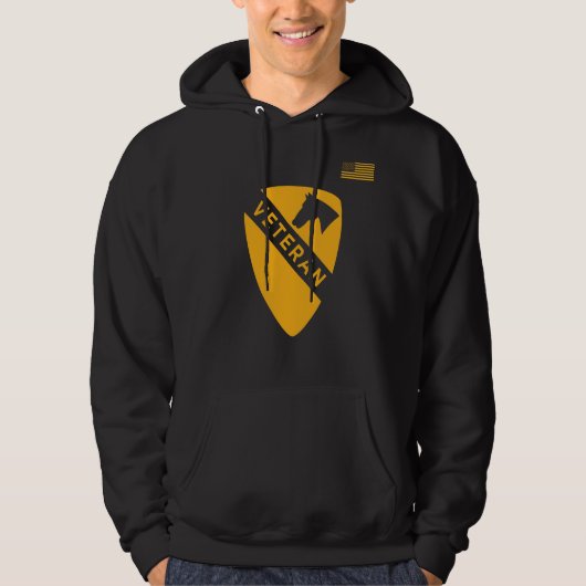 1st Cavalry Division Veteran Tribute Black Hoodie (Voorkant)