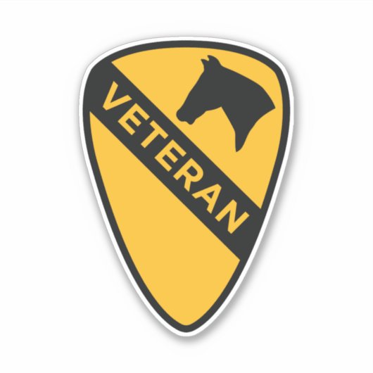 1st Cavalry Division - Veteran (Verenigde Staten) Sticker (Voorkant)