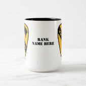 1st Cavalry Division - Veteran (Verenigde Staten) Tweekleurige Koffiemok (Center)