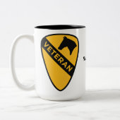 1st Cavalry Division - Veteran (Verenigde Staten) Tweekleurige Koffiemok (Links)
