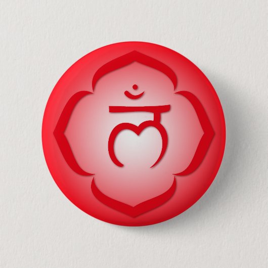1st Chakra - Muladhara Ronde Button 5,7 Cm (Voorkant)
