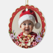 1st Christmas 2 sided Golden Keepsake Keramisch Ornament (Links)