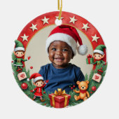 1st Christmas 2 sided,  Keramisch Ornament (Voorkant)