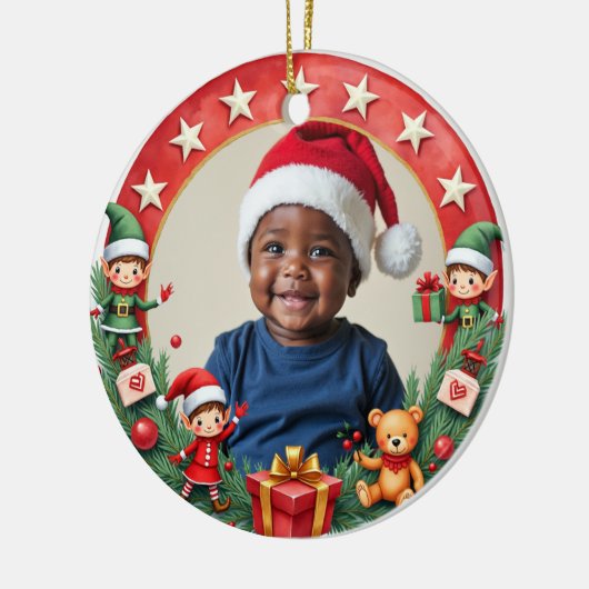 1st Christmas 2 sided,  Keramisch Ornament (Links)