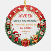 1st Christmas 2 sided,  Keramisch Ornament (Achterkant)