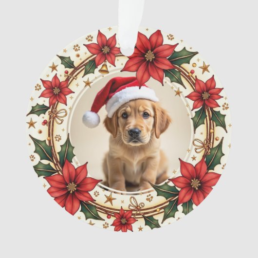 1st Christmas 2-sided Santa Paws Forever Ornament (voorkant)