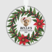 1st Christmas 2-sided Santa Paws Forever Ornament (achterkant)