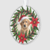 1st Christmas 2-sided Santa Paws Forever Ornament (voorkant)