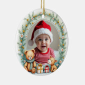 1st Christmas 2 sided Santa’s Newest Helper Keramisch Ornament (Rechts)