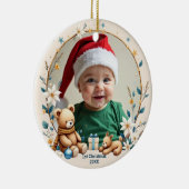 1st Christmas 2 sided Starry Snuggles Keramisch Ornament (Rechts)